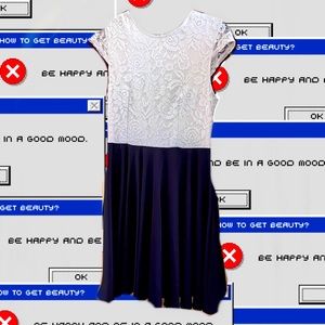 Blue and White Dress